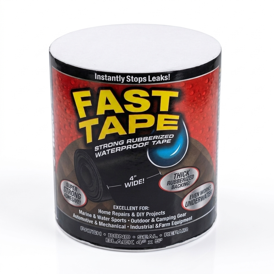 لفة شريط Fast Tape المطاطي المقاوم للمي بعلبتها